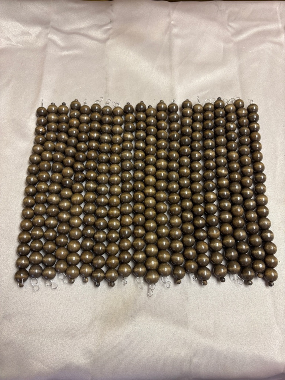 Natural Dark Wooden Bead Strands – Bundle of 20